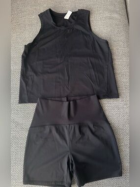 NWOT- RBX Matching Activewear Set – Black Tank & Shorts | Size Medium